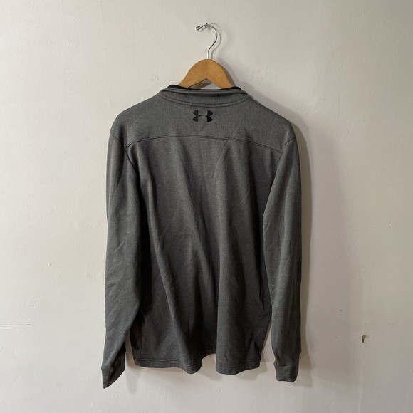 Under Armour Loose Coldgear Dark Gray Mens 1/4 Zip Pull Over Sweater Siz… - Picture 5 of 9